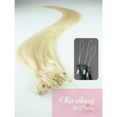 Haar für die Methoden Micro Ring / Easy Loop 60 cm – weißblond