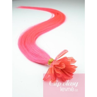 60 cm, Haar europäischen Typs für die Keratinmethode - rosa
