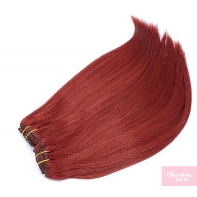 73 cm Remy Clip In Maxi Set, 100% Menschenhaar europäischen Typs - kupfer