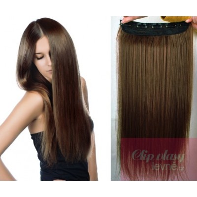 43cm Remy Clip-In Haarteil gerade – mittelbraun