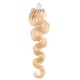 Wellige Haar für die Methoden Micro Ring / Easy Loop 50 cm – weißblond