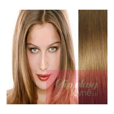 43cm Clip In Haar Remy 100% Menschenhaar europäischen Typs 100g - hellbraun