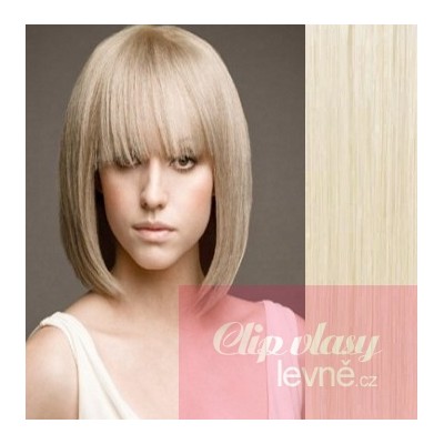 Clip-In-Stirnfranse aus 100% Remy-Menschenhaar – platin