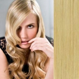 Vlasy pro metodu Pu Extension / TapeX / Tape Hair / Tape IN 50cm - platinová blond