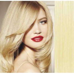 43cm Clip In Haar Remy 100% Menschenhaar europäischen Typs - weißblond