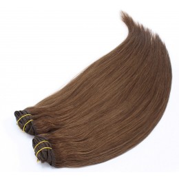 43 cm Remy Clip In Maxi Set, 100% Menschenhaar europäischen Typs - mittelbraun