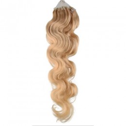 Wellige Haar für die Methoden Micro Ring / Easy Loop 50 cm – naturblond