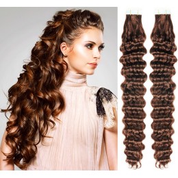 Vlasy pro metodu Pu Extension / TapeX / Tape Hair / Tape IN 50cm - černé