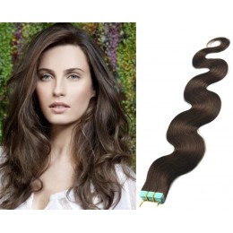 Vlasy pro metodu Pu Extension / TapeX / Tape Hair / Tape IN 50cm - černé